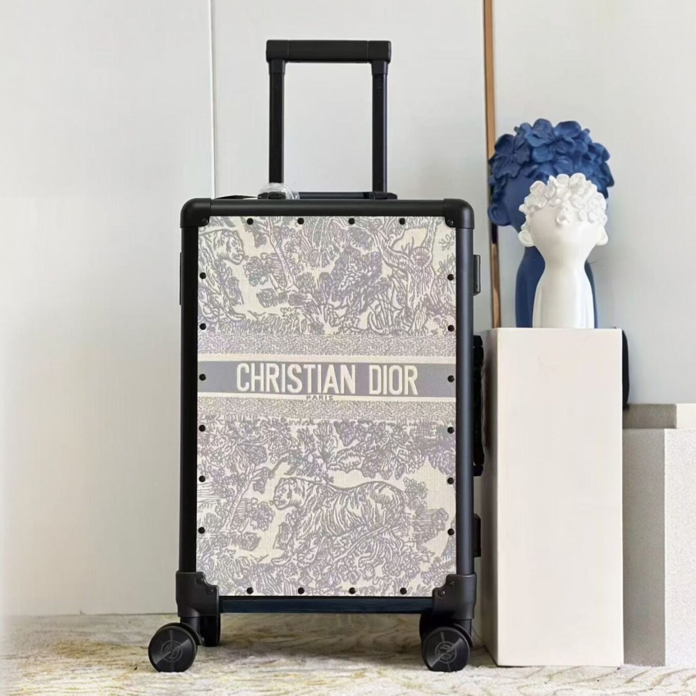 Dior Tiger Grey Color 20 Inch Cabin Trolley Bag