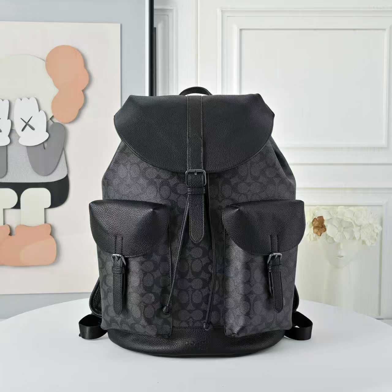 Coach Warner Black Backpack