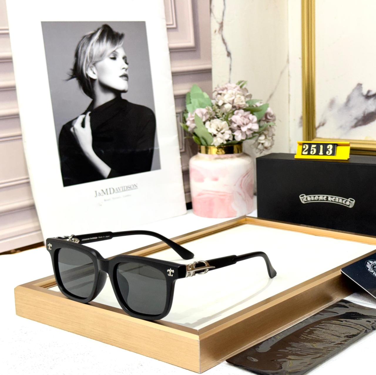 Chrome Hearts Square Frame Black Acetate Men’s Sunglasses