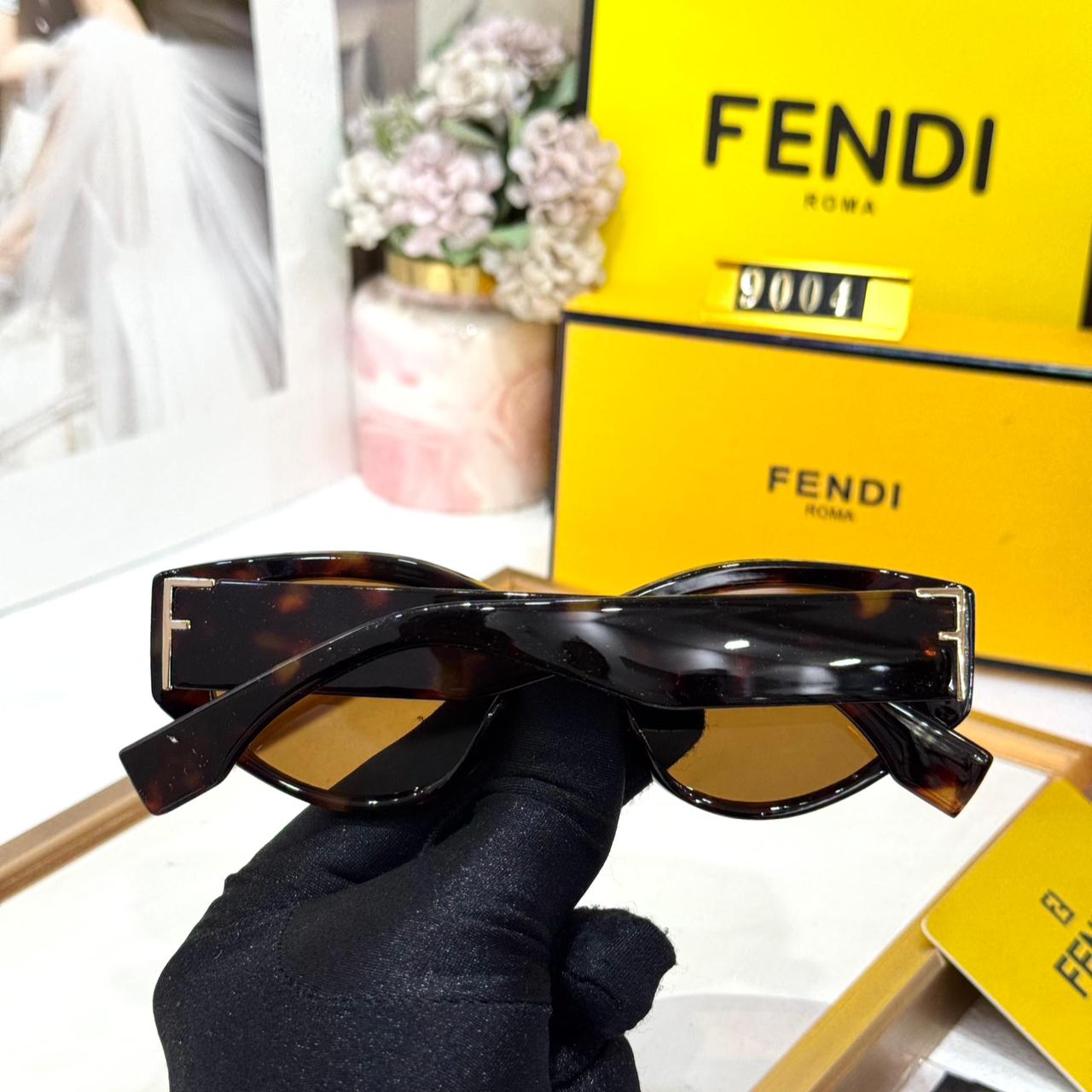Fendi Square Frame Tortoiseshell Acetate Women’s Sunglasses