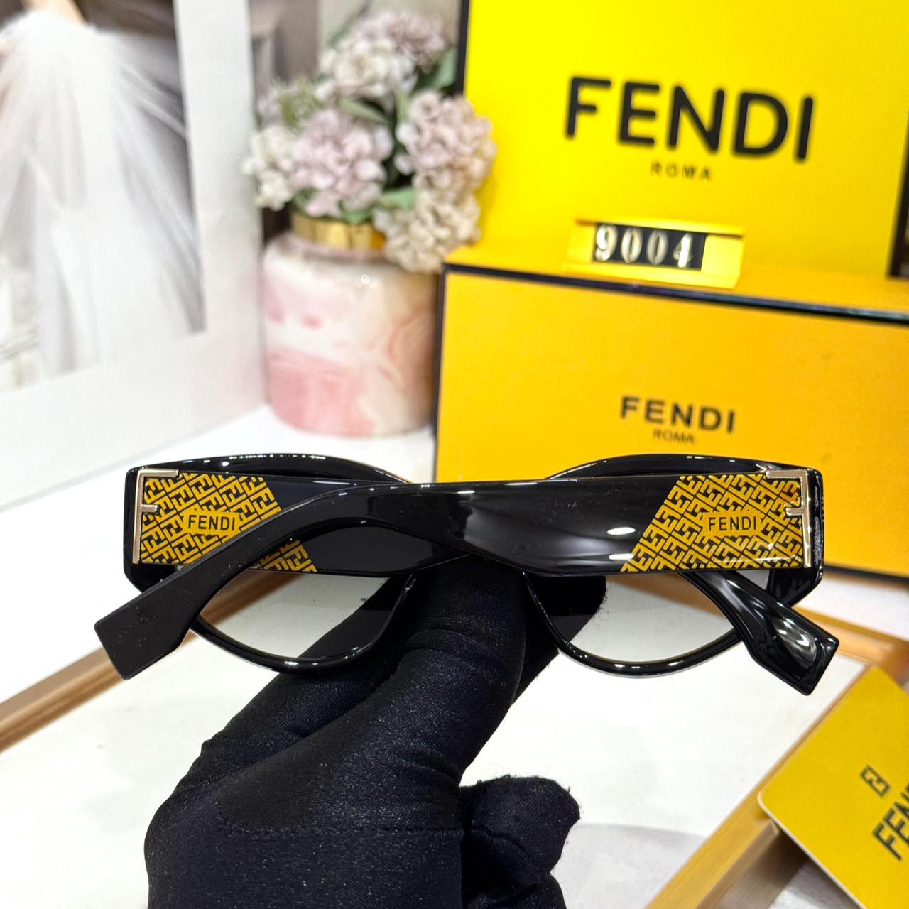 Fendi Square Frame Black Acetate Women’s Sunglasses