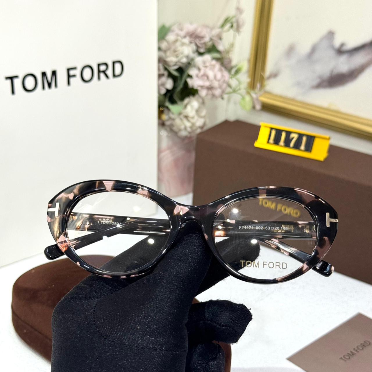 Tom Ford Round Frame Pink Havana Acetate Women’s Eyeglasses