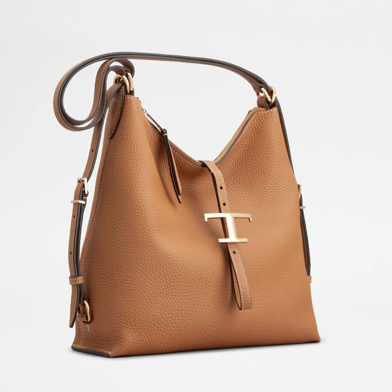 Tods T Timeless Small Tan Shoulder Bag (With Box)