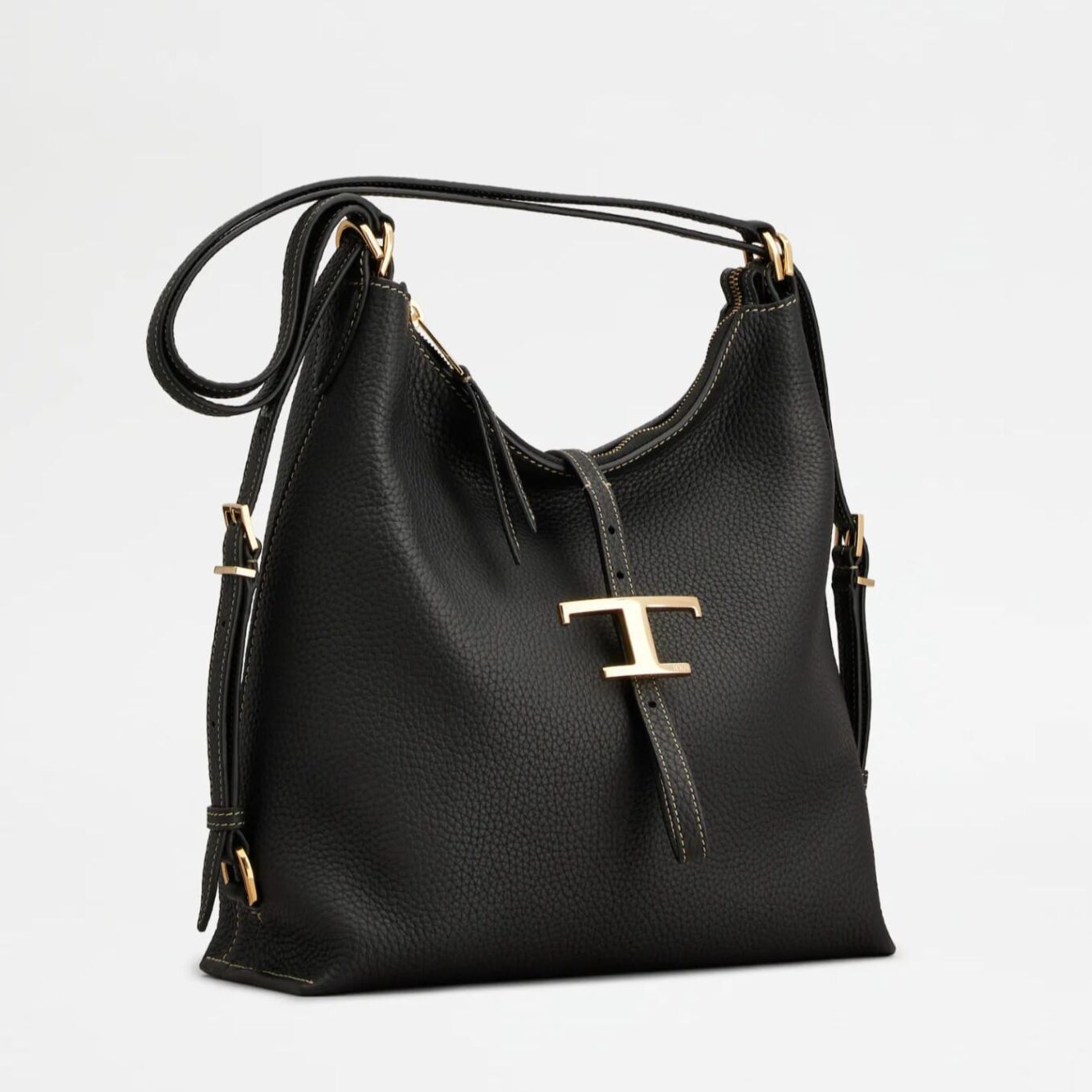 Tods T Timeless Small Black Shoulder Bag (With Box)