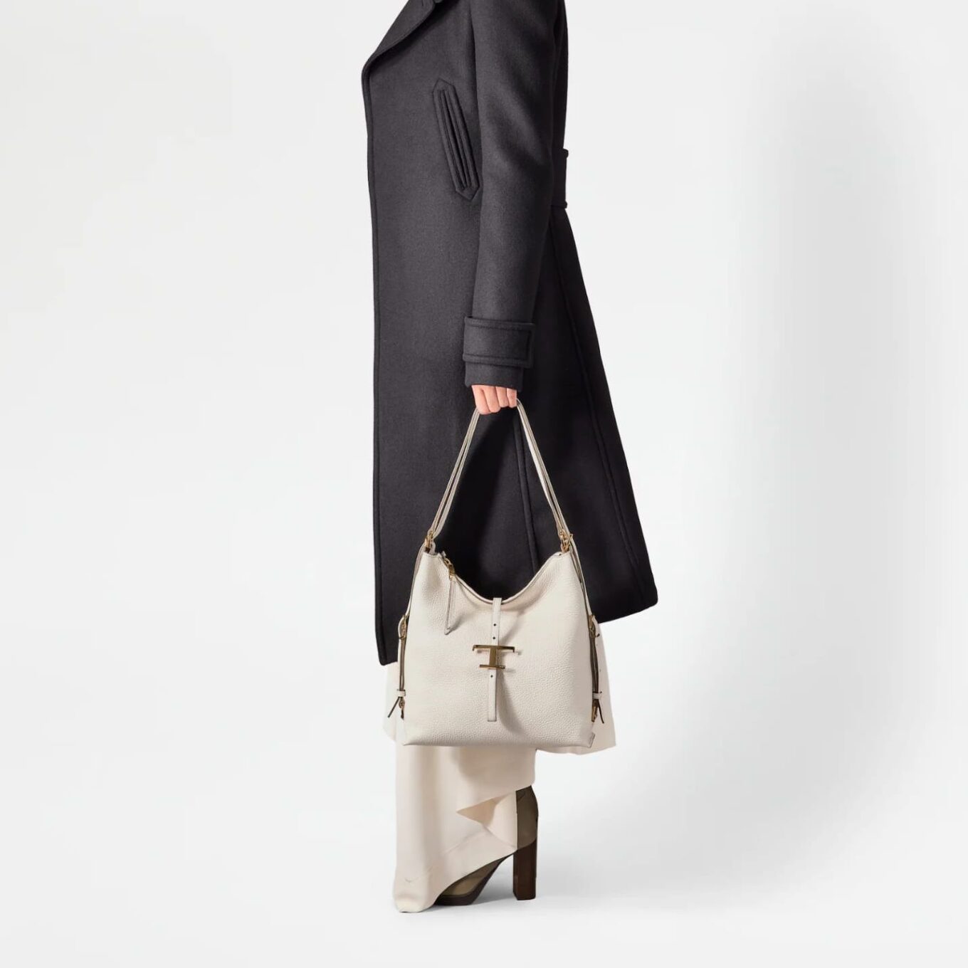 Tods T Timeless Small White Shoulder Bag (With Box)