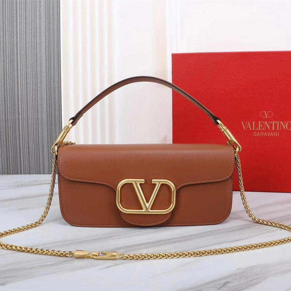 Valentino Loco Brown Shoulder Bag (With Box)