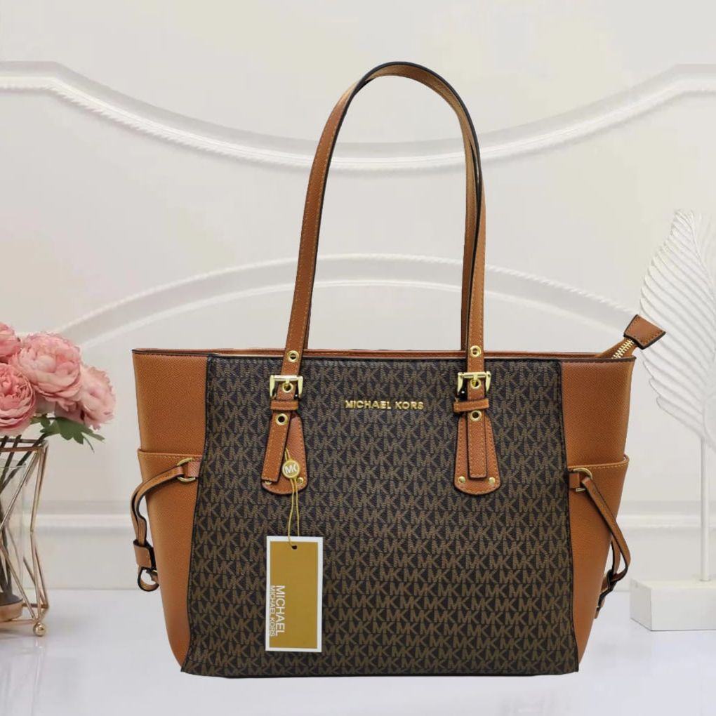 Michael Kors Coffee Brown Voyager East West Tote