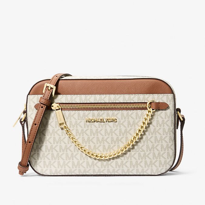 Michael Kors Beige Jet Set Crossbody Bag (With Box)