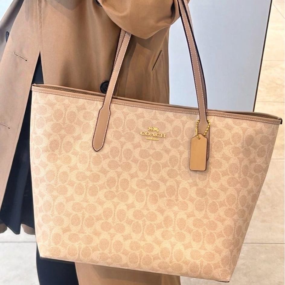 Coach Apricot Large City Tote