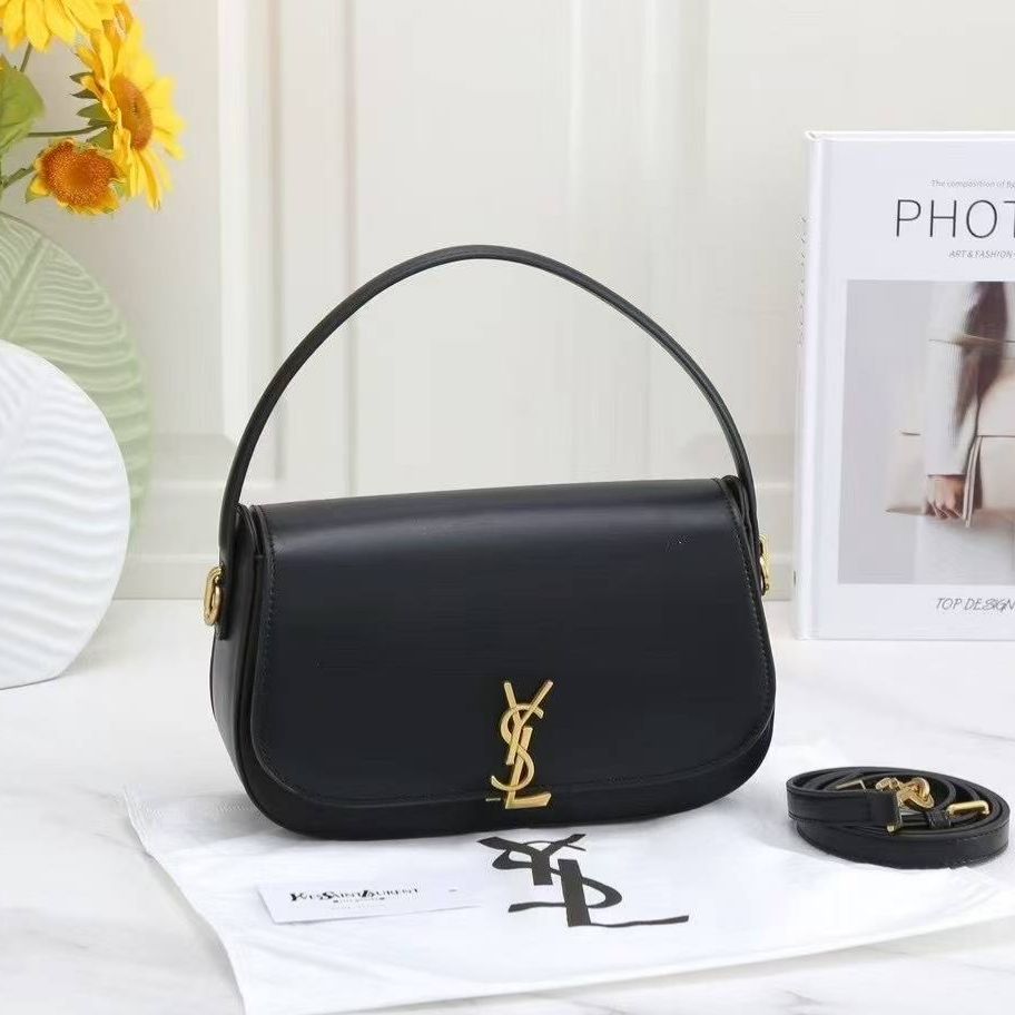 YSL Black Voltaire Shoulder Bag (With Box)
