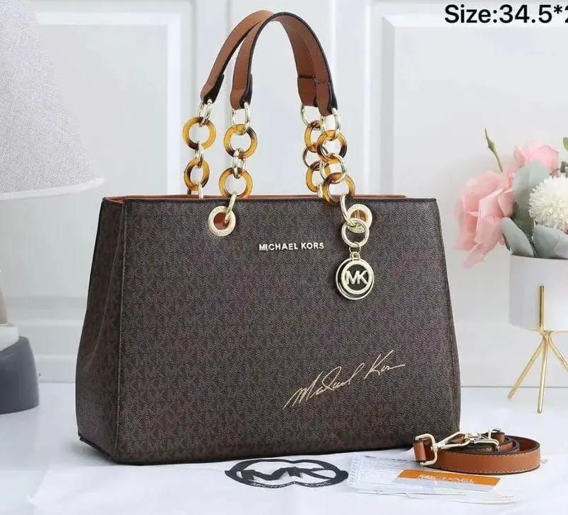 Michael Kors Cynthia Signature Coffee Handbag
