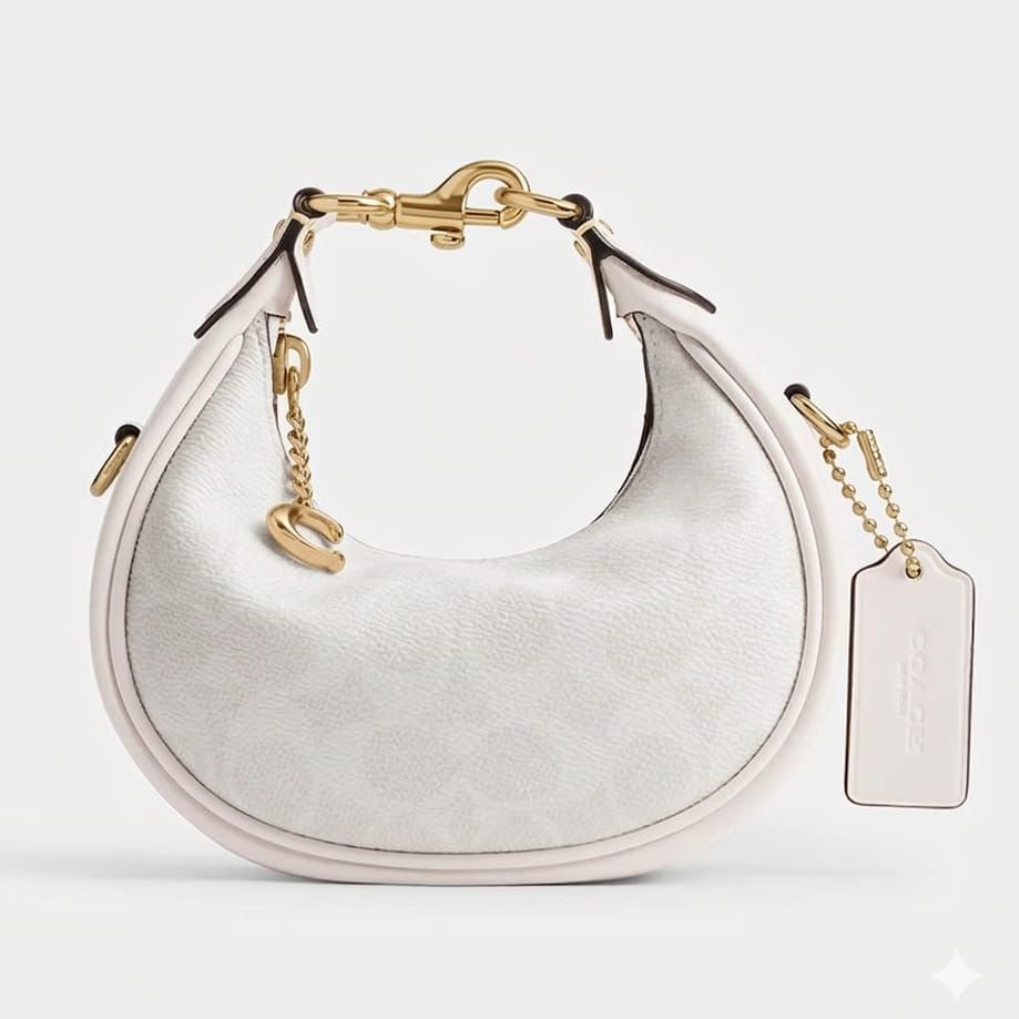 Coach Jonie Crossbody White Signature Sling Bag (With Box)