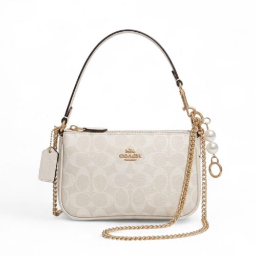 Coach Nolita 19 White Signature Shoulder Bag (With Box)