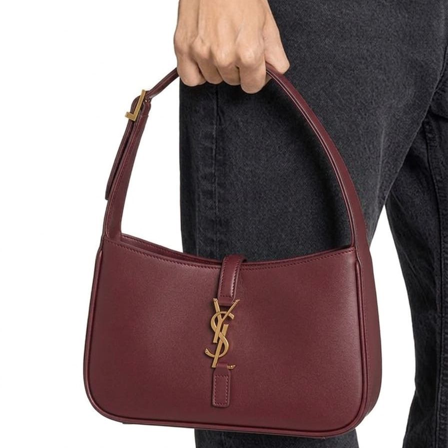 Ysl Wine Le 5 A 7 Small Shoulder Bag (With Box)