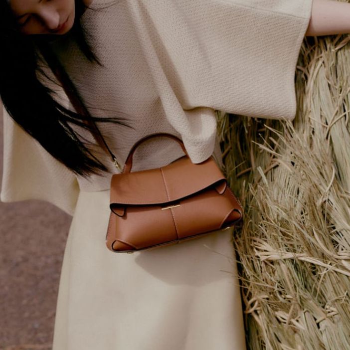 Polene Mokki Tan Handbag (With Box)