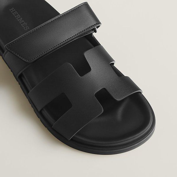 Hermes Chypre Black Sandal