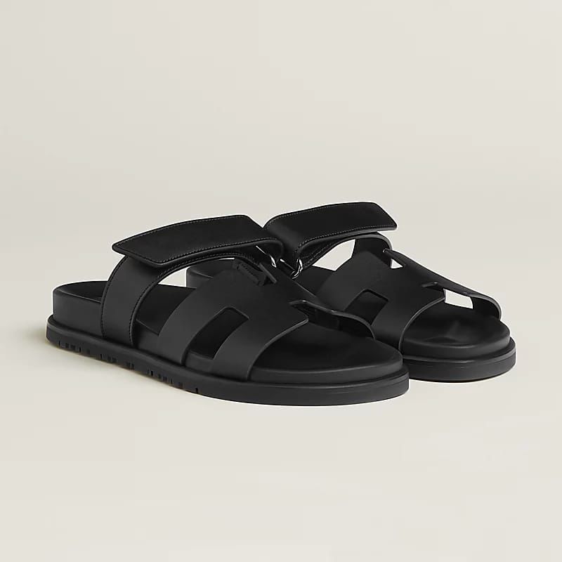 Hermes Chypre Black Sandal