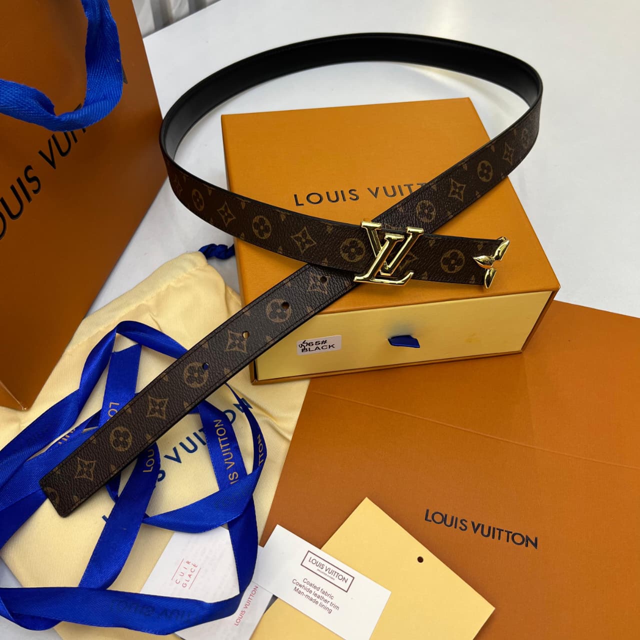 Louis Vuitton Monogram Black Reversible Women's Belt
