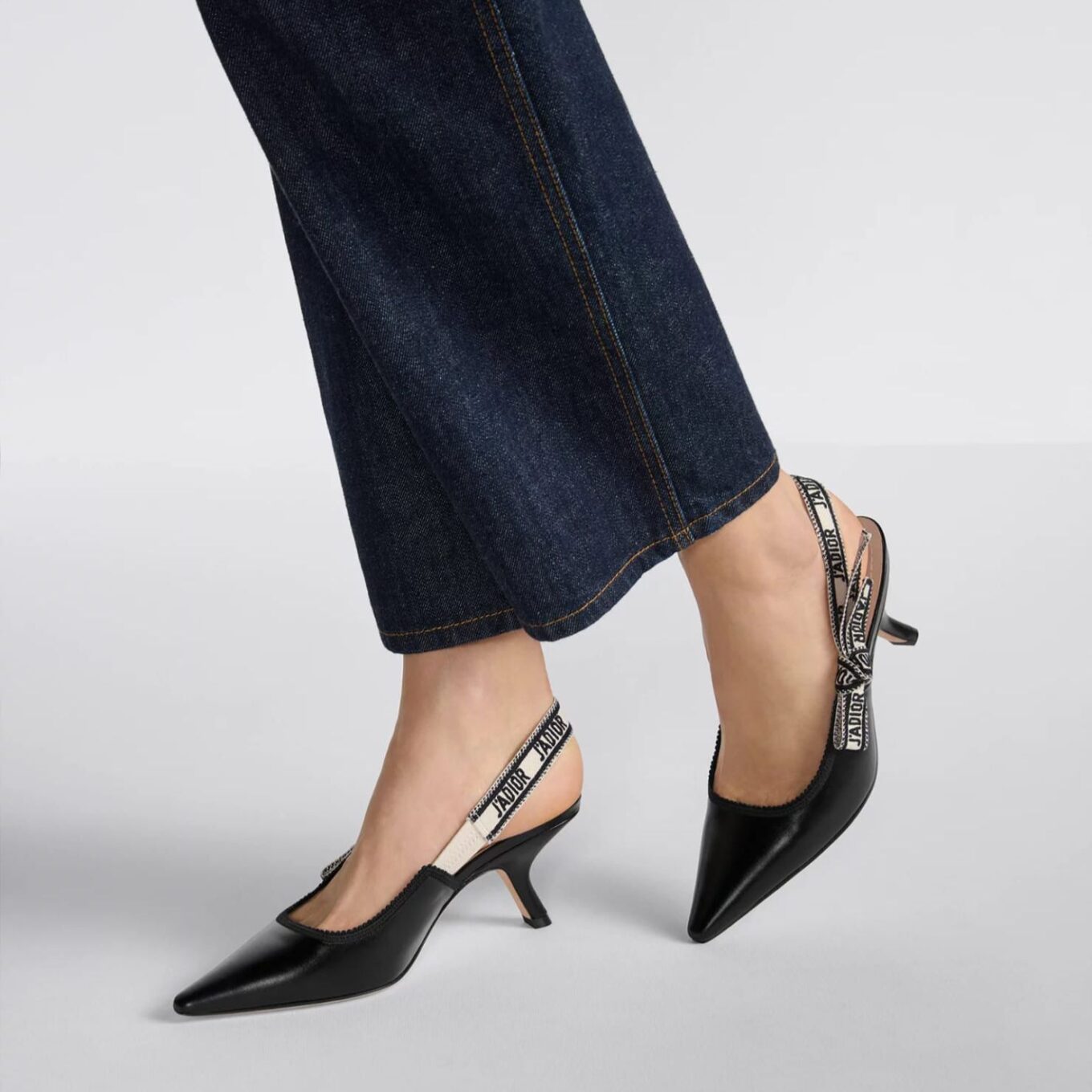 Jadior Black Slingback Pump