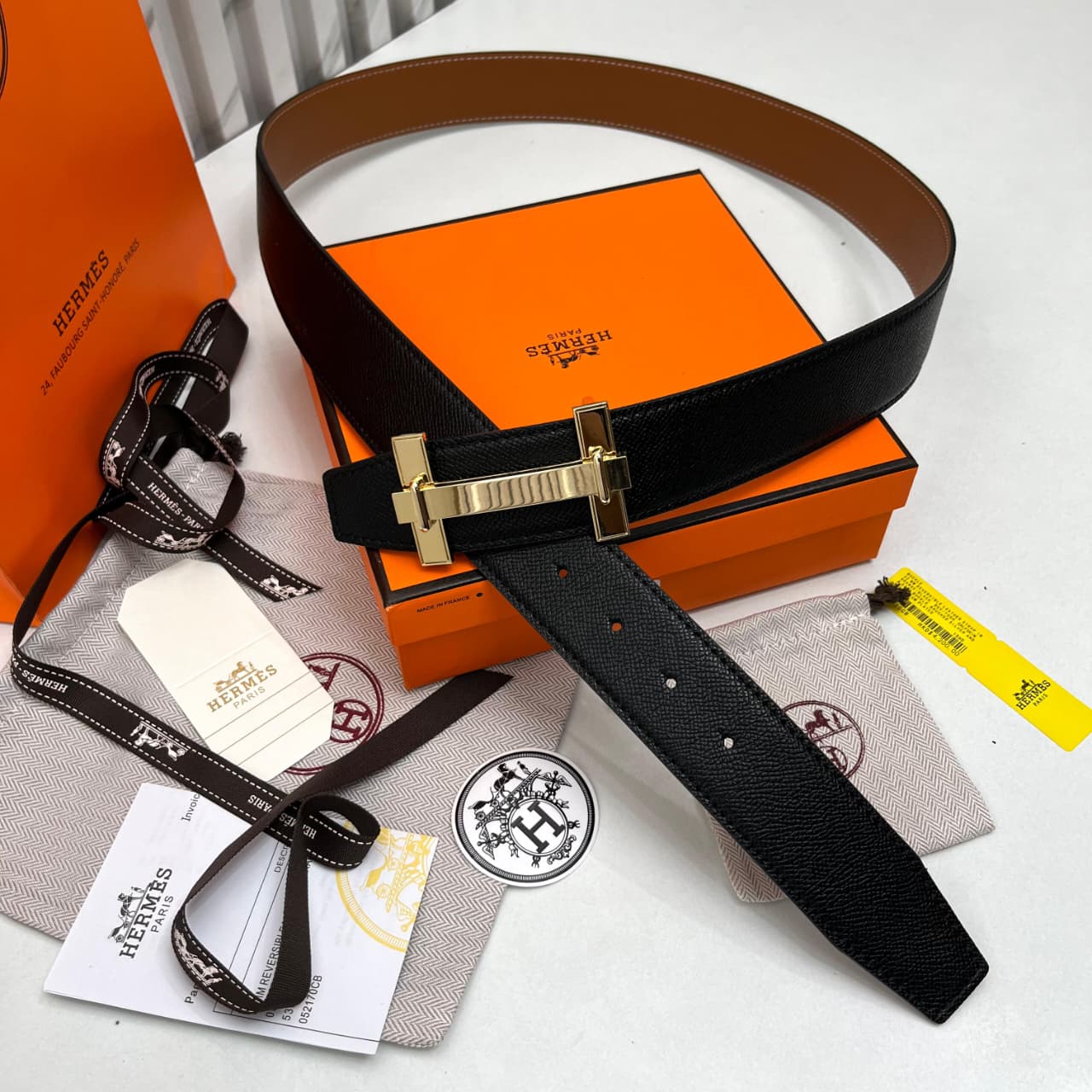 Hermès H Signature Logo Men's Belt
