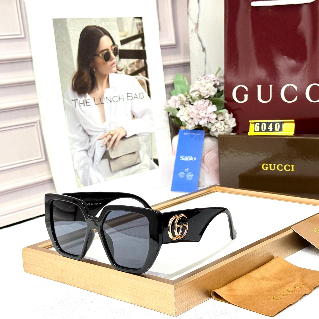 Gucci Square Black Women’s Sunglass