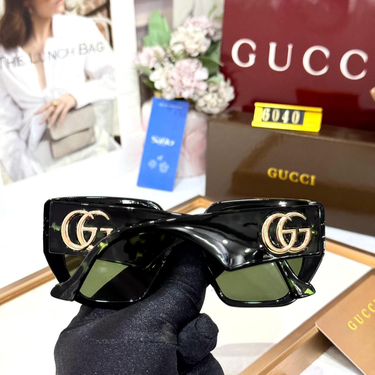 Gucci Square Green Women’s Sunglass