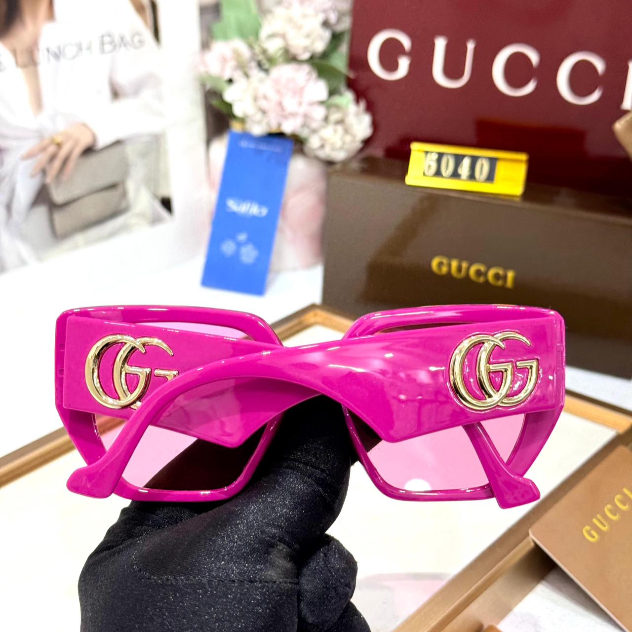 Gucci Square Pink Women’s Sunglass