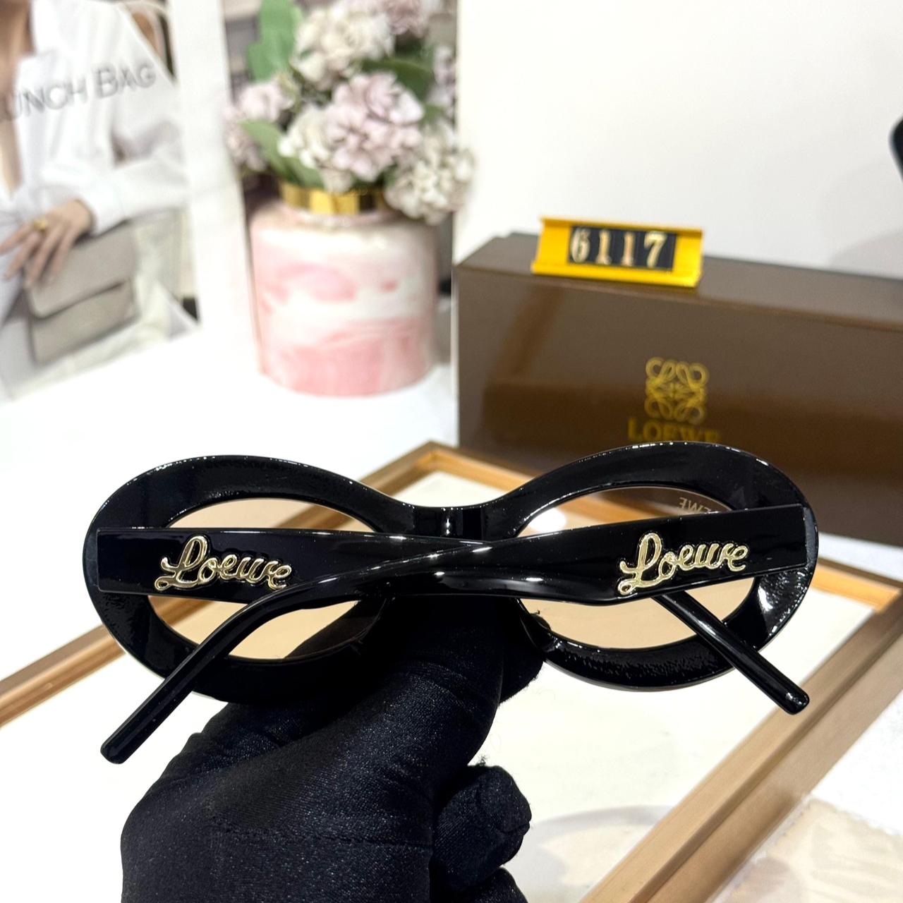 Loewe Brown Oval Acetate Black Women’s Sunglasses