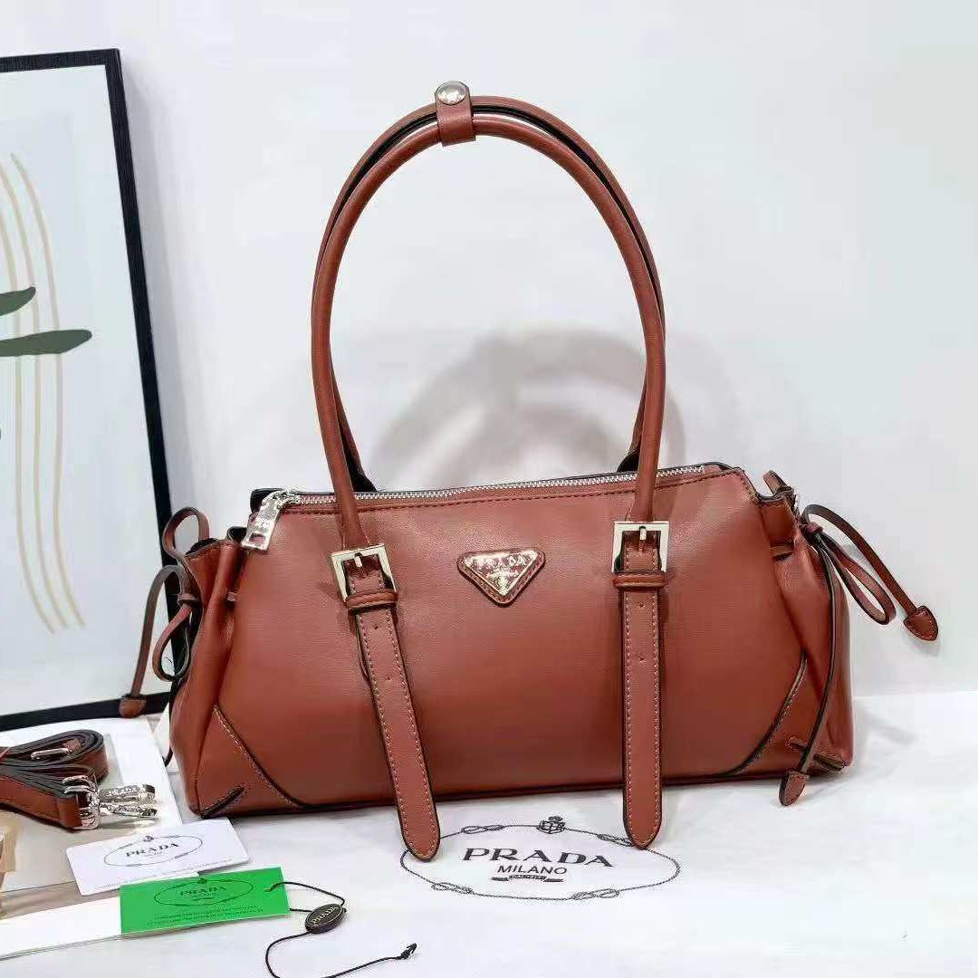 Prada Bonnie Brown Medium Handbag