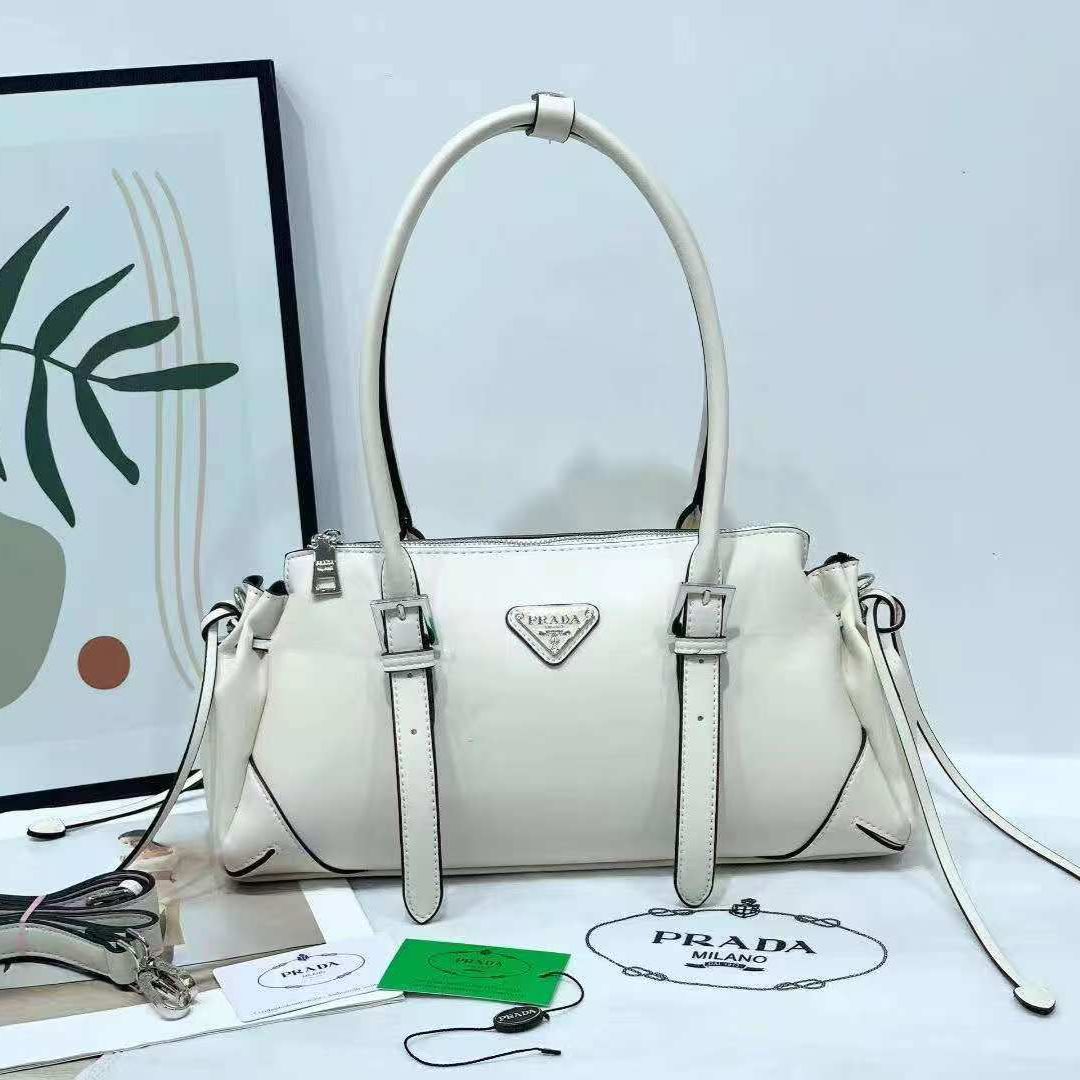 Prada Bonnie White Medium Handbag