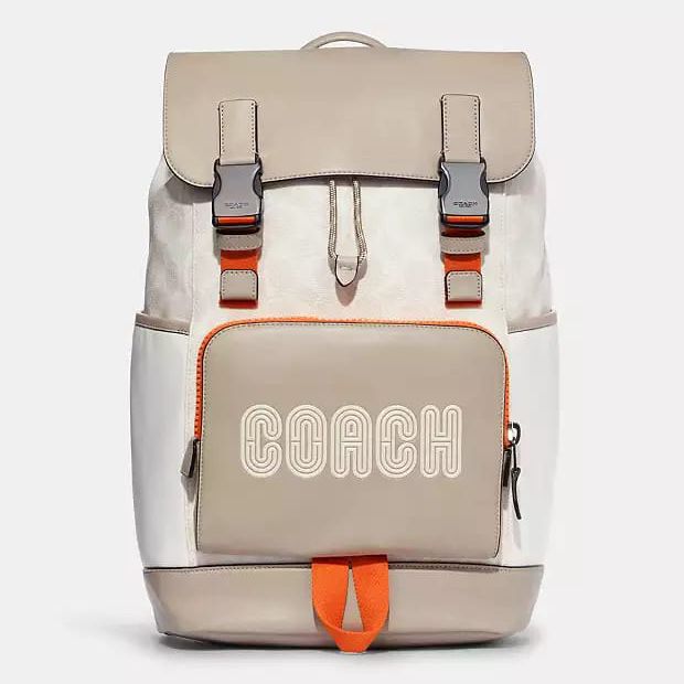 Coach Track Signature Colorblock Backpack