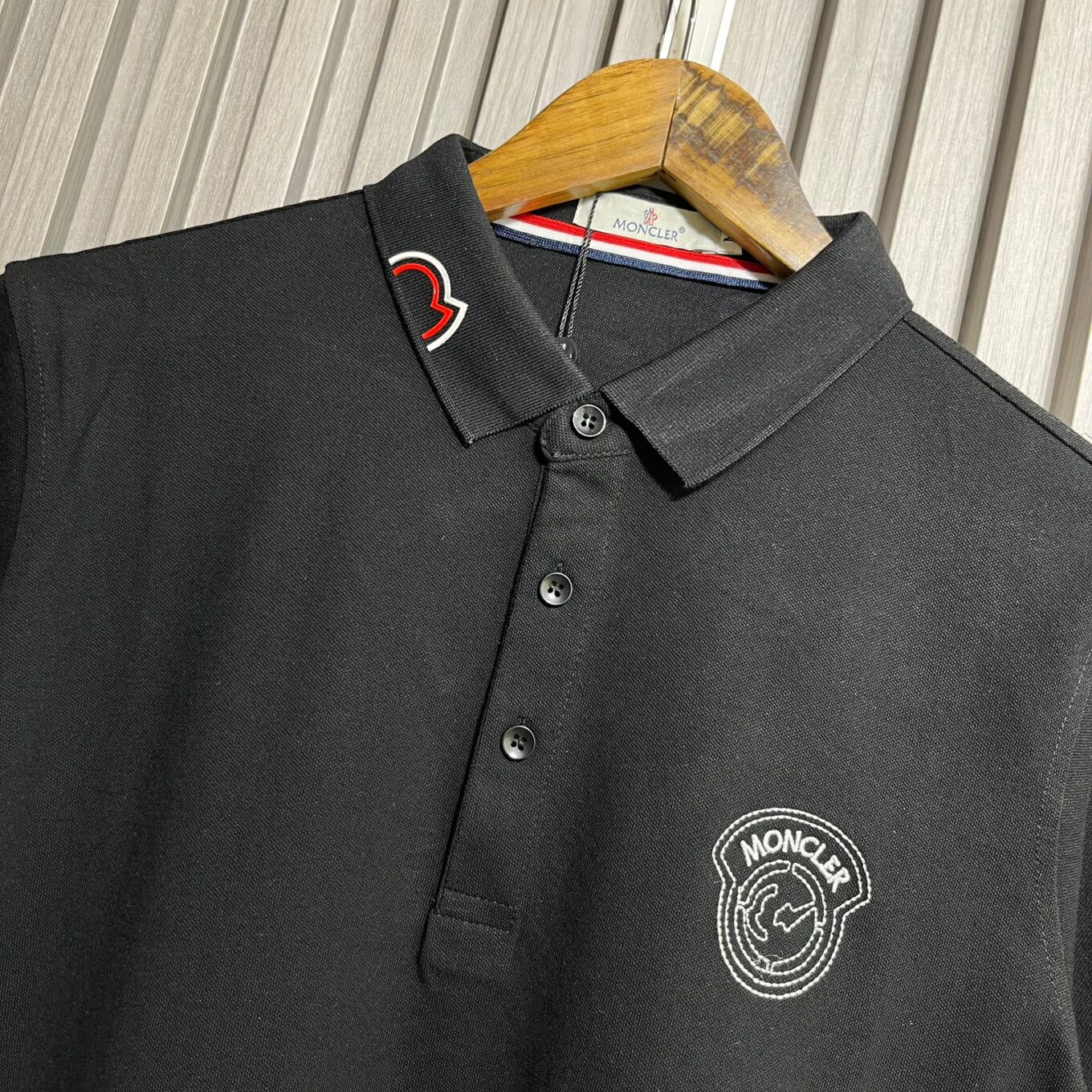 Moncler Classic Black Polo Tshirt