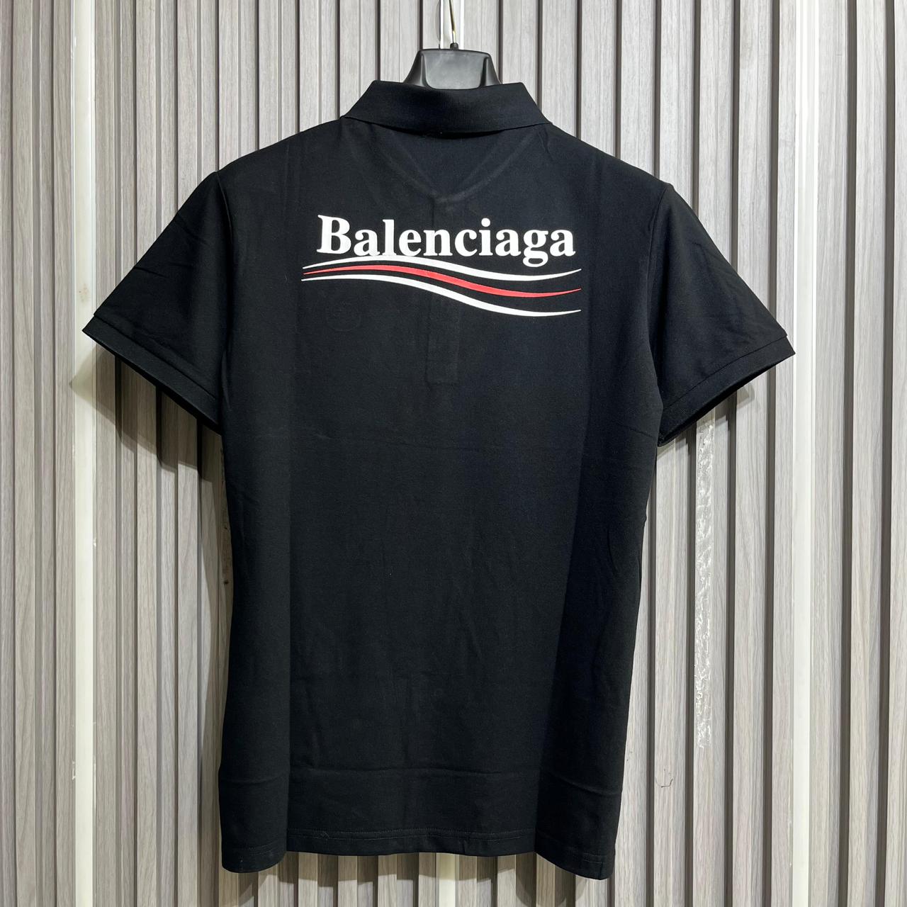 Balenciaga Logo Black Polo Tshirt