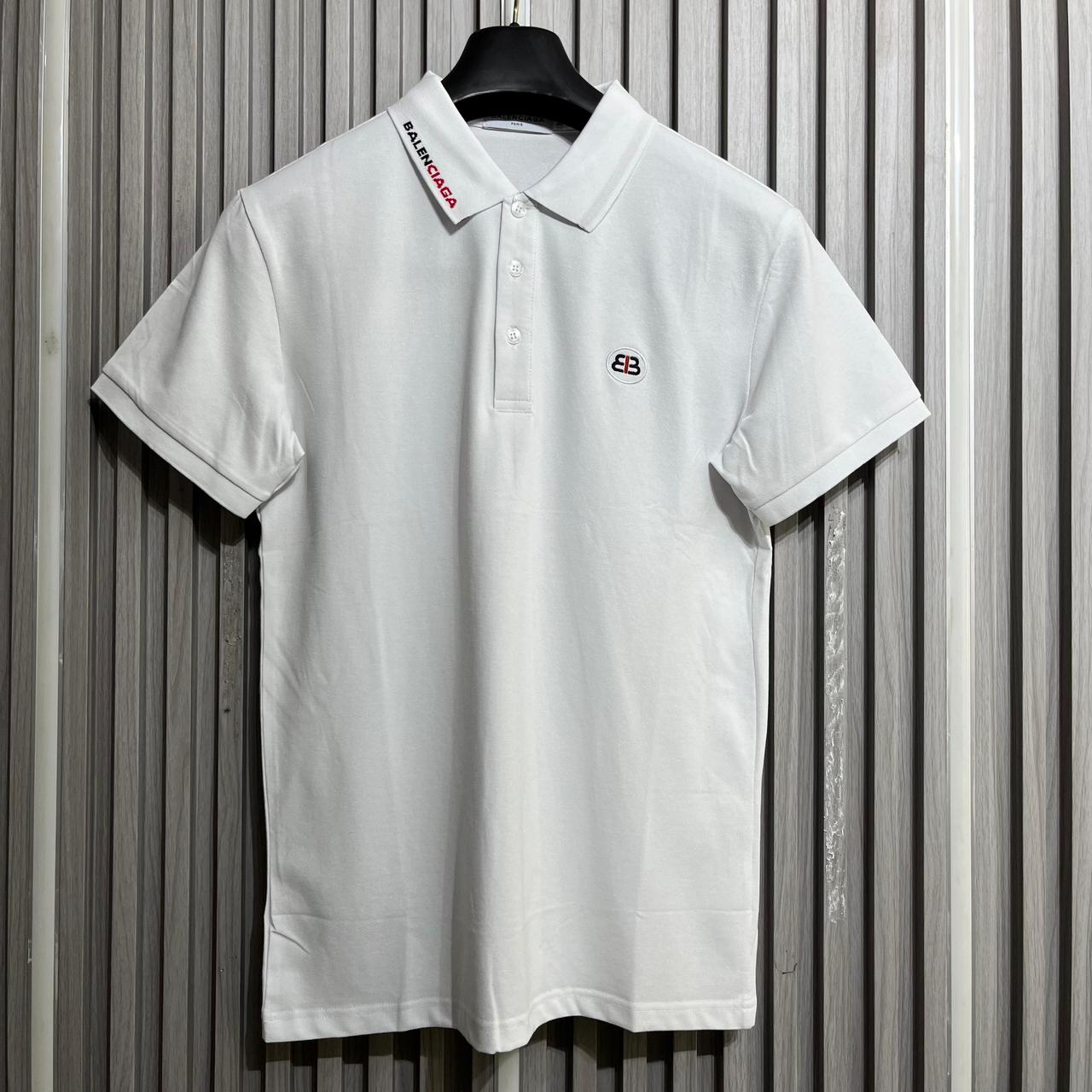 Balenciaga Logo White Polo Tshirt
