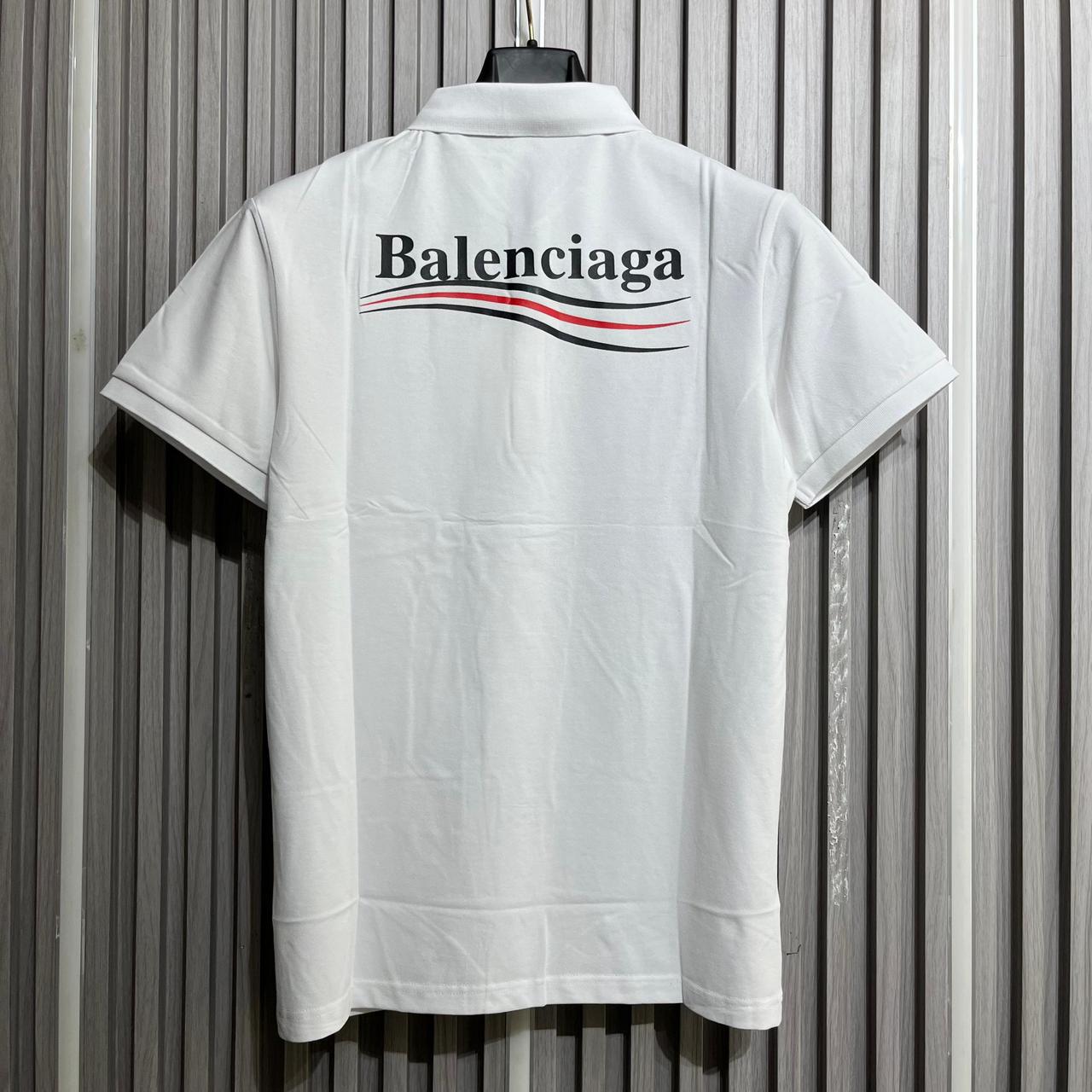 Balenciaga Logo White Polo Tshirt