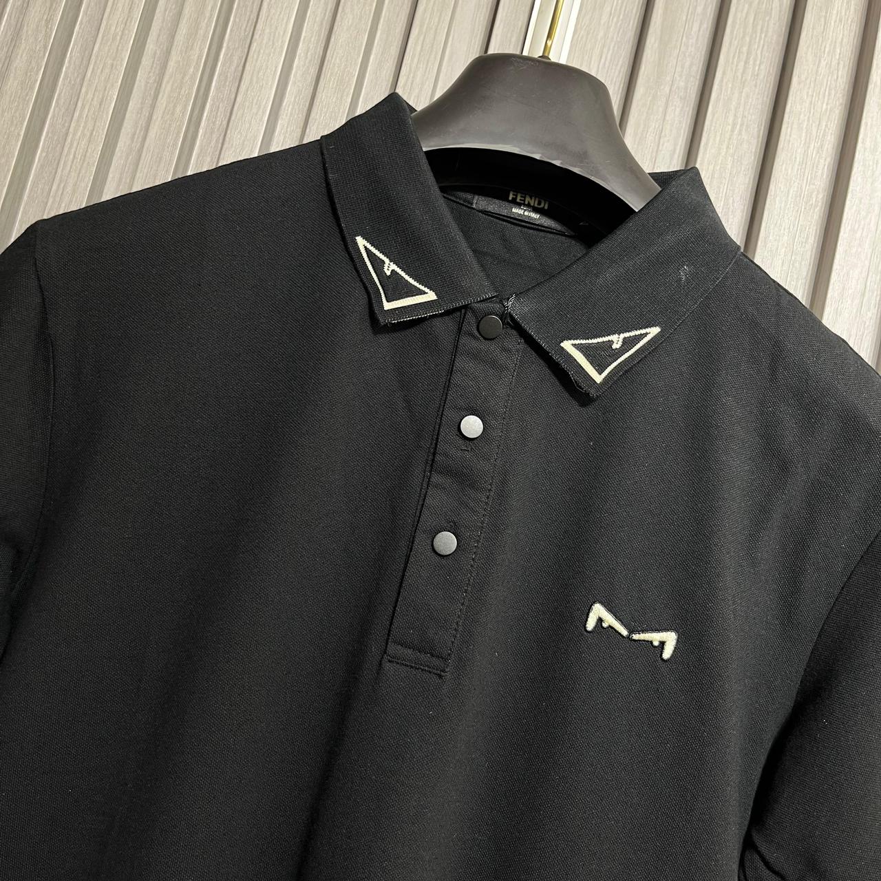 Fendi Kan I Black Polo Tshirt
