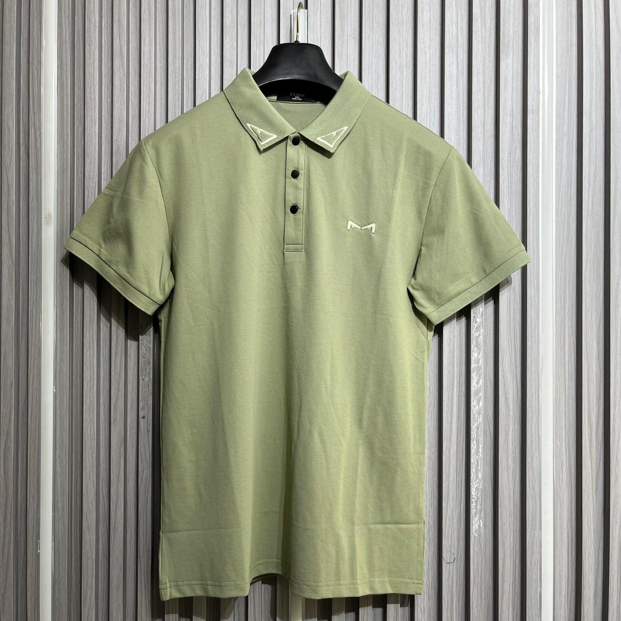 Fendi Kan I Olive Polo Tshirt