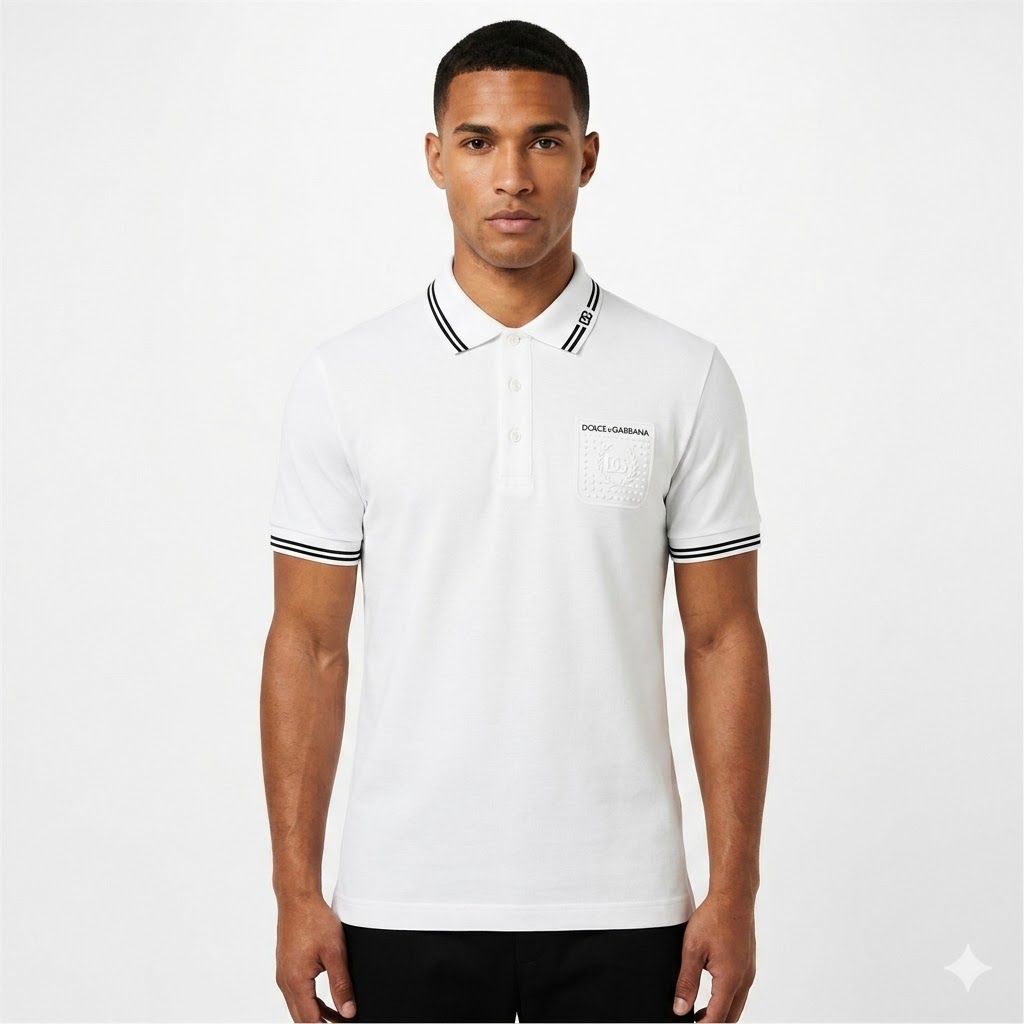 D&G White Polo Tshirt