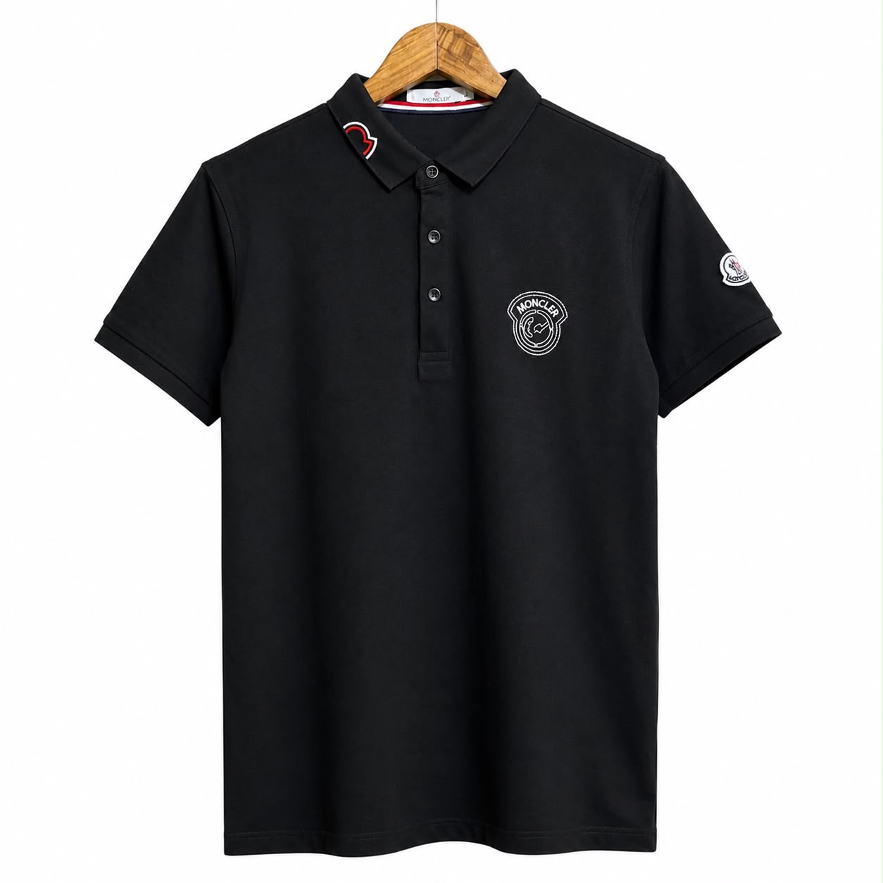 Moncler Classic Black Polo Tshirt
