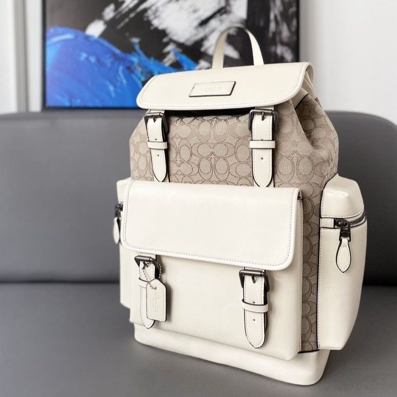 Coach Sprint Signature White Backpack