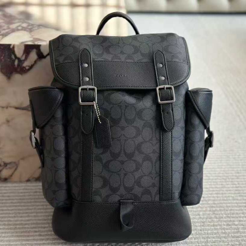 Coach Hitch Black Signature Backpack