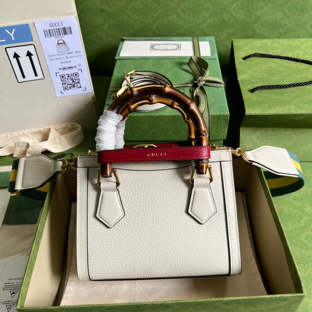 Gucci Diana White Premium Handbag (With Double Box)