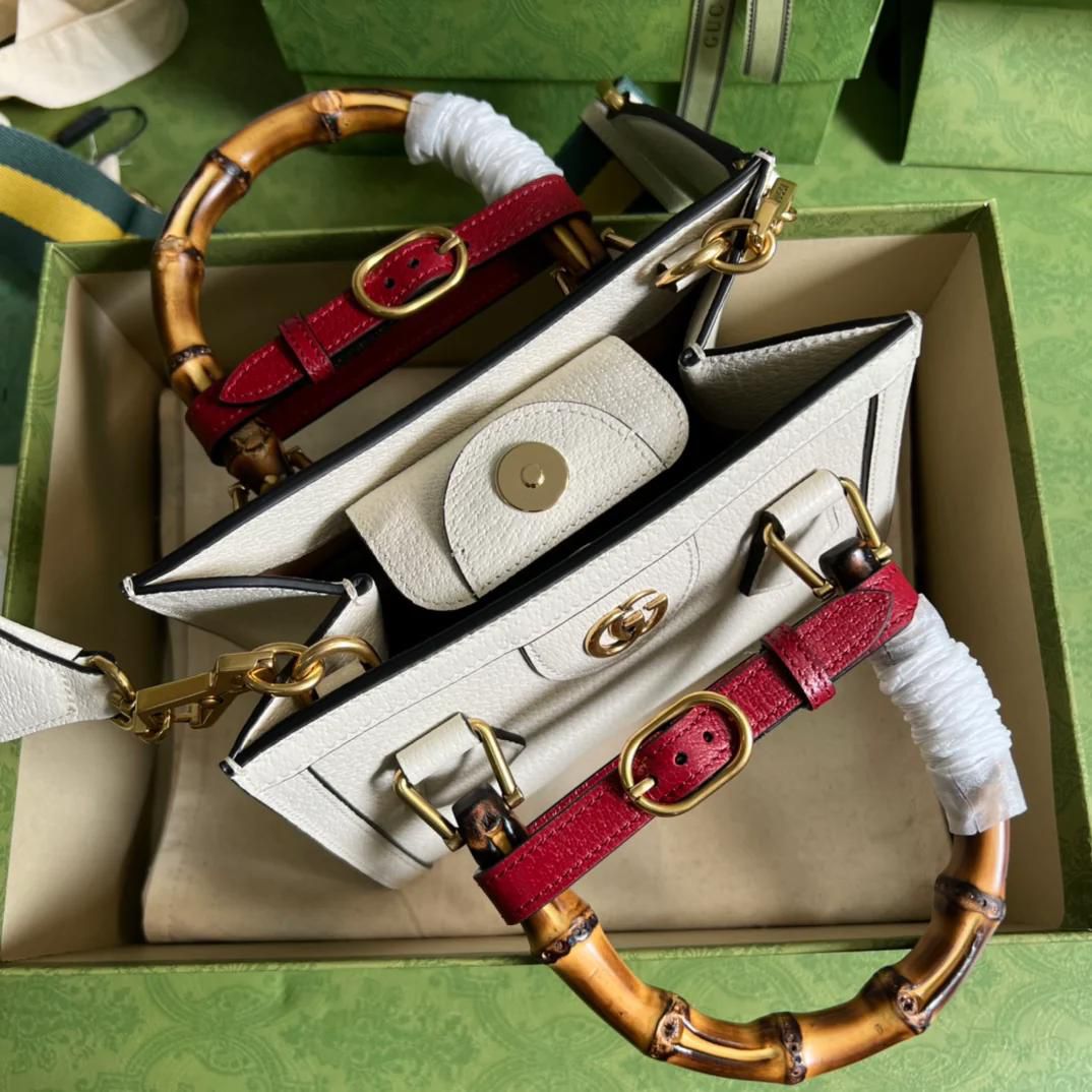 Gucci Diana White Premium Handbag (With Double Box)