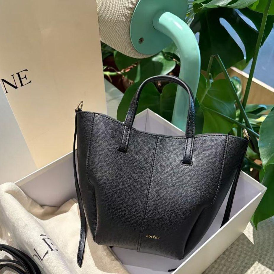 Polene Cyme Nano Black Color Tote Bag