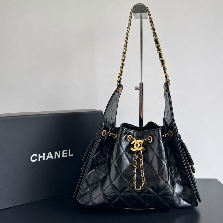 Chanel Iconic 25 Black Premium Handbag