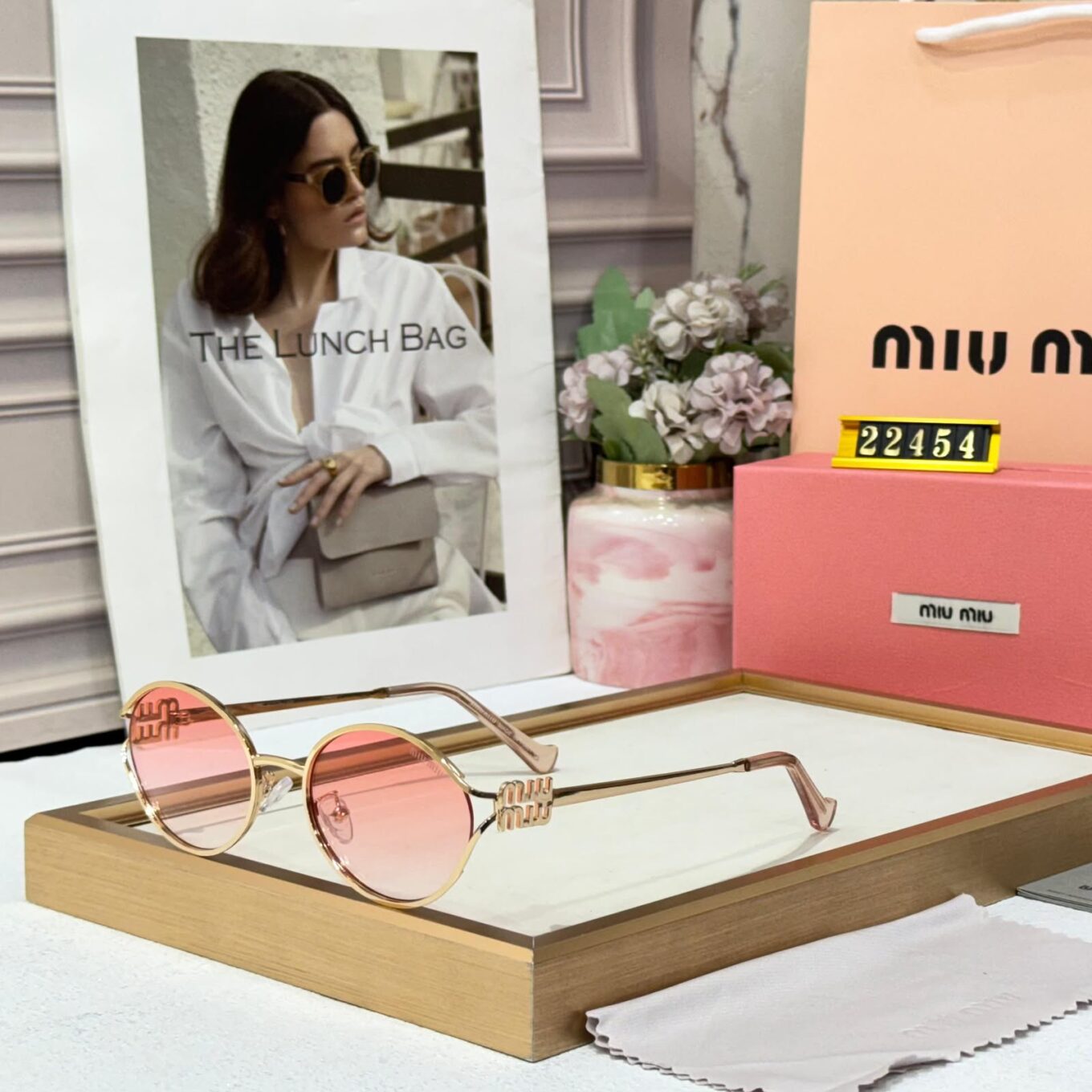 Miu Miu Oval Pink Sunglass For Women