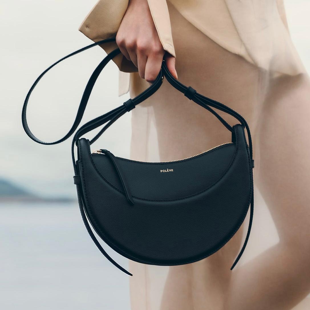 Polene Numero Dix Black Color Shoulder Bag (With Box)