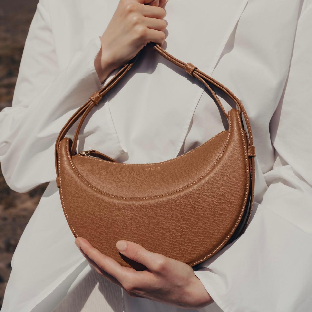 Polene Numero Dix Camel Color Shoulder Bag (With Box)