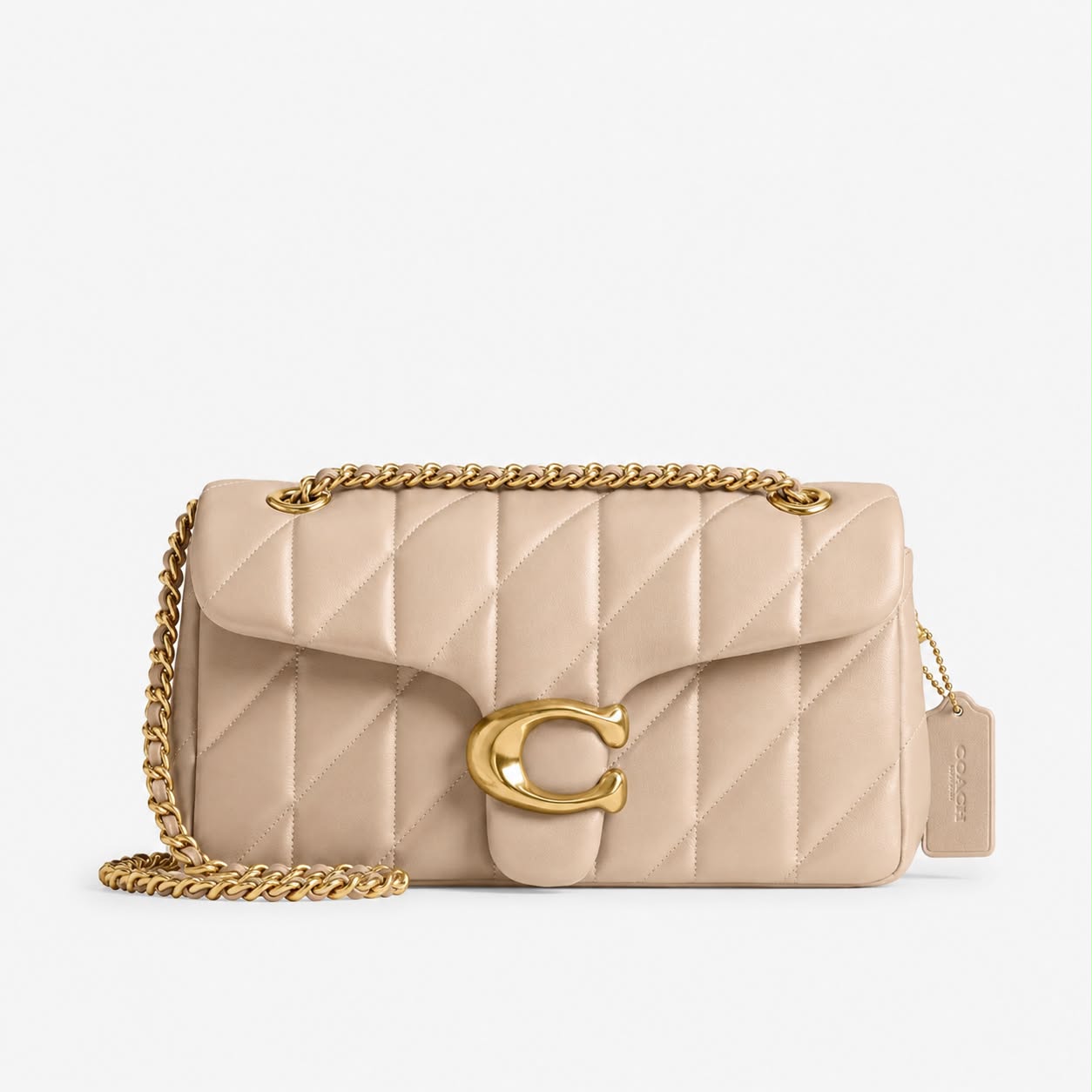 Coach Tabby 26 Apricot Gold Quilted Sling Bag (With Box)