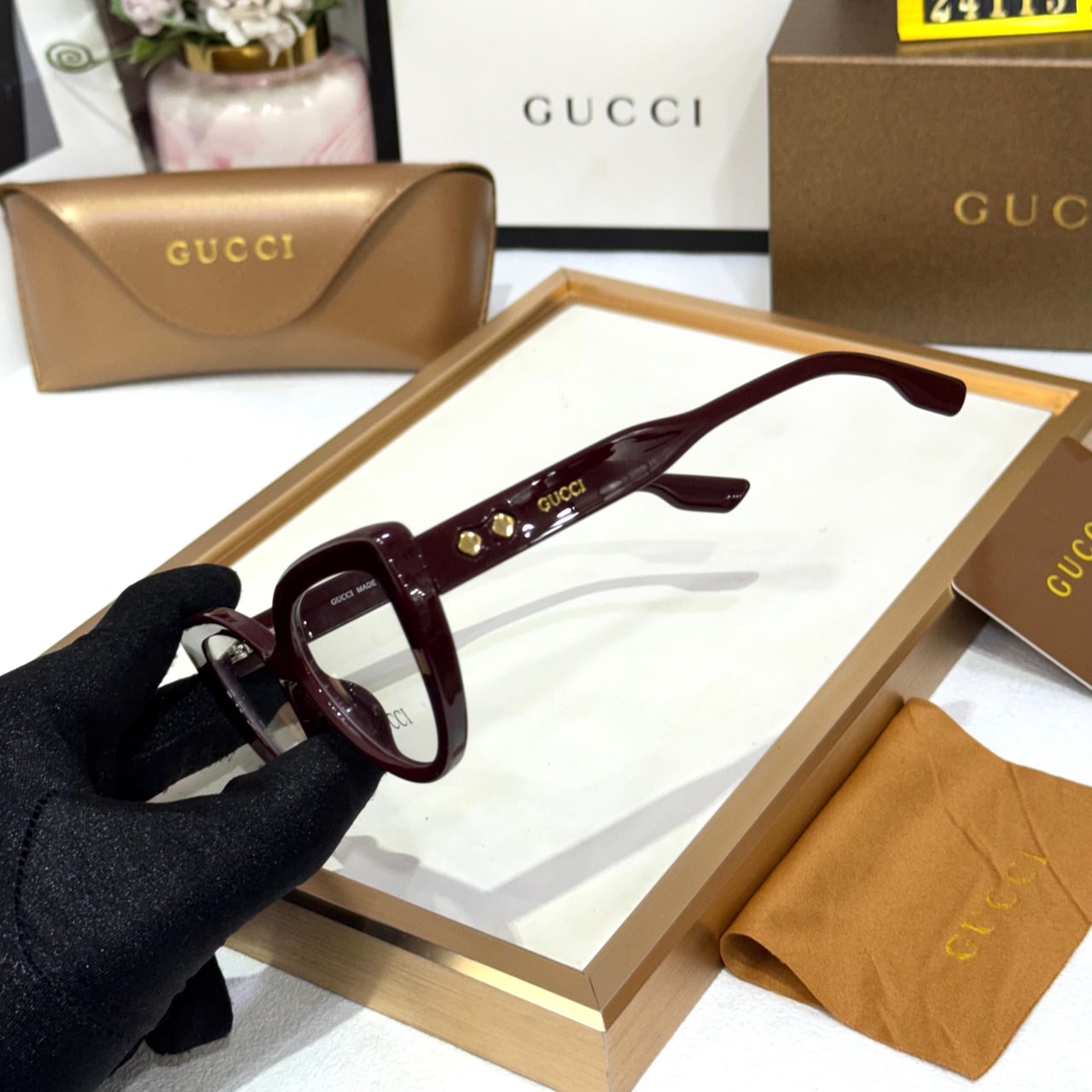 Gucci Cateye Dark Wine Women’s Eyeglass